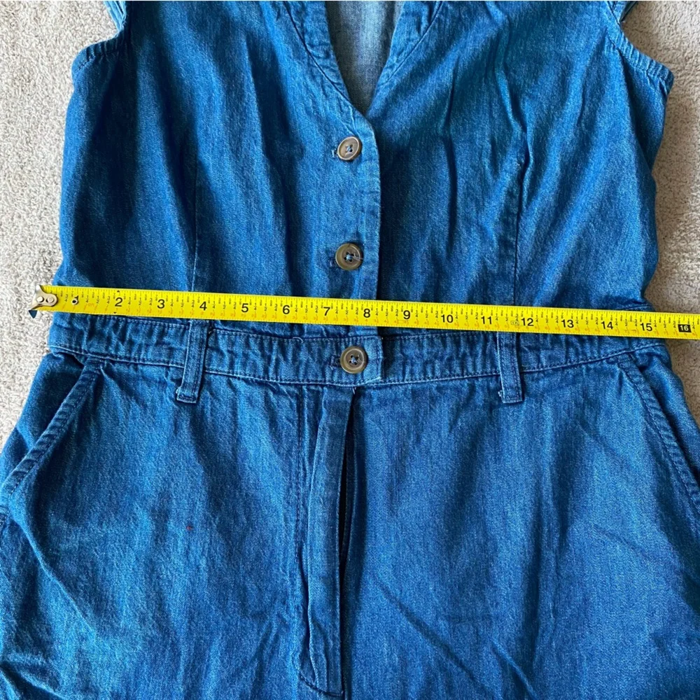Pilcro and the Letterpress Cotton Size 10 denim blue jumpsuit - Picture 2 of 9